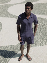 Frescobol Carioca Navy Terry Cotton Polo