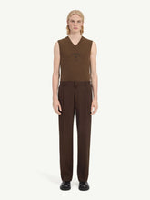 MM6 Maison Margiela Brown Wool Wide-Leg Pleated Trousers