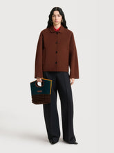 Marni Brown Knotty Wool Crochet Clutch Bag