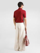 Dolce & Gabbana Bordeaux Silk Polo Shirt
