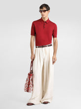 Dolce & Gabbana Bordeaux Silk Polo Shirt
