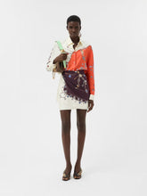 Versace Burgundy Stolen Jewels Silk Mini Skirt