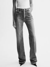 Saint Laurent Yves Flared Jeans in Midi Blue Denim