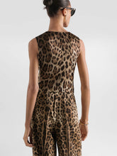 Dolce & Gabbana Leo-Print Wool and Silk Vest
