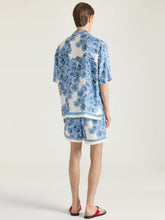 Givenchy Blue Silk Shirt with Pompom Print