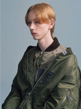 Maison Mihara Yasuhiro Khaki Shifted Layer Flight Jacket