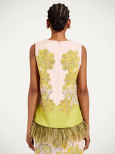 La DoubleJ Swathe Pink Feather Trim La Scala Top