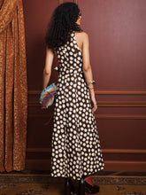 Alémais Chocolate Brown Paula Linen Midi Dress