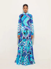 Pucci Turquoise and Blue Vivara Print Skirt