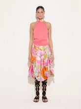 Pucci Fuchsia Silk Detail Halterneck Top