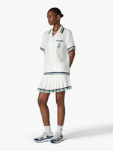 Casablanca White Pleated Silk Mini Skirt