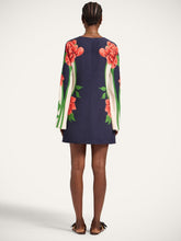 La DoubleJ Queen Peony Placée Blue Mini Supreme Swing Dress