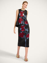 La DoubleJ Peonies Blue Jacquard La Scala Top