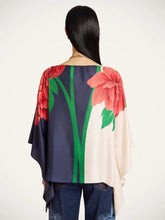 La DoubleJ Queen Peony Placée Blue Foulard Top