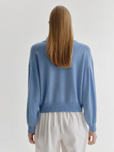 Lisa Yang Cloud Blue Katriel Cashmere Polo Sweater