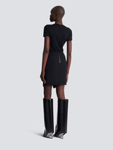 Balmain Black Short Grain de Poudre Skirt