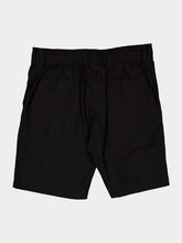 Spiritum Tulum Black Palmeta Tailored Bermuda Shorts in Handmade Linen