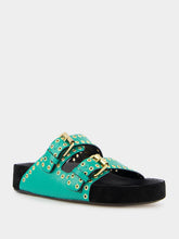 Isabel Marant Lennyo Embellished Green Sandals