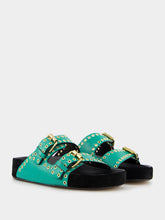 Isabel Marant Lennyo Embellished Green Sandals