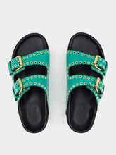 Isabel Marant Lennyo Embellished Green Sandals