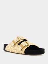 Isabel Marant Raffia Buckle-Strap Sandals