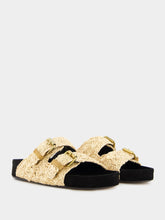 Isabel Marant Raffia Buckle-Strap Sandals