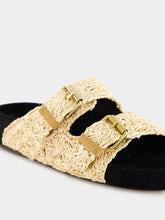 Isabel Marant Raffia Buckle-Strap Sandals