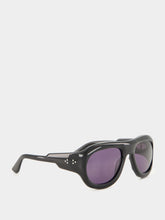 Port Tanger Zia Black Acetate Aviator Sunglasses