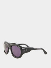 Port Tanger Zia Black Acetate Aviator Sunglasses