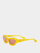 Port Tanger Yellow Cat-Eye Hayya Acetate Sunglasses