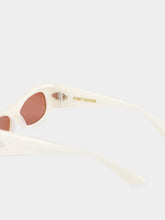 Port Tanger White Oval Lydia Acetate Sunglasses