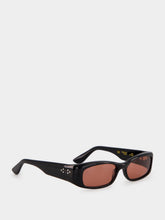 Port Tanger Black Rectangle Leila Acetate Sunglasses