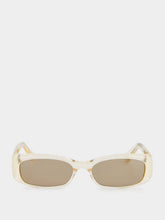 Port Tanger Gold Rectangle Leila Acetate Sunglasses