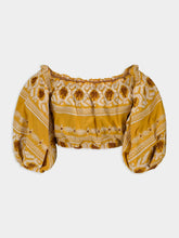 Johanna Ortiz Cañaveral embroidered cotton cropped top