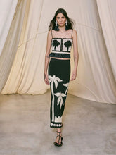 Johanna Ortiz Black Linen Feliz Augurio Maxi Skirt