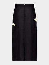 Johanna Ortiz Black Linen Feliz Augurio Maxi Skirt