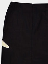 Johanna Ortiz Black Linen Feliz Augurio Maxi Skirt