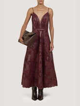 Johanna Ortiz Wine Melancholic Bliss Dress