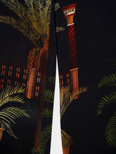 Johanna Ortiz Navy Wide-Leg Mystic Motif Silk Pants