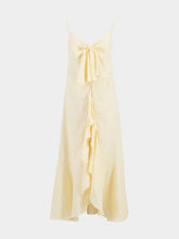 Johanna Ortiz Ecru Zambra Asymmetrical Linen Top