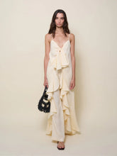 Johanna Ortiz Ecru Zambra Asymmetrical Linen Top