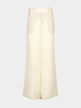 Johanna Ortiz Ecru Passage Poise Wide-Leg Linen Pants