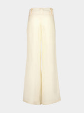 Johanna Ortiz Ecru Passage Poise Wide-Leg Linen Pants
