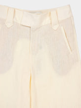 Johanna Ortiz Ecru Passage Poise Wide-Leg Linen Pants