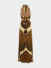 Johanna Ortiz Finding Peace Silk Halter Maxi Dress