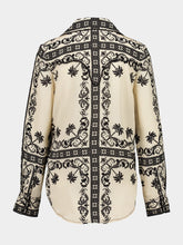 Johanna Ortiz Ecru and Black Sonriente Shirt