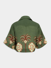 Johanna Ortiz Green Cumbi Linen Shirt