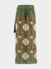 Johanna Ortiz Green Amazon Echoes Wrap Skirt