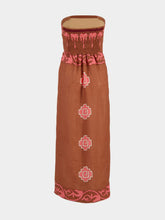 Johanna Ortiz Ancient Strapless Linen Dress