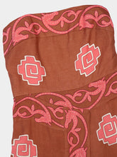 Johanna Ortiz Ancient Strapless Linen Dress